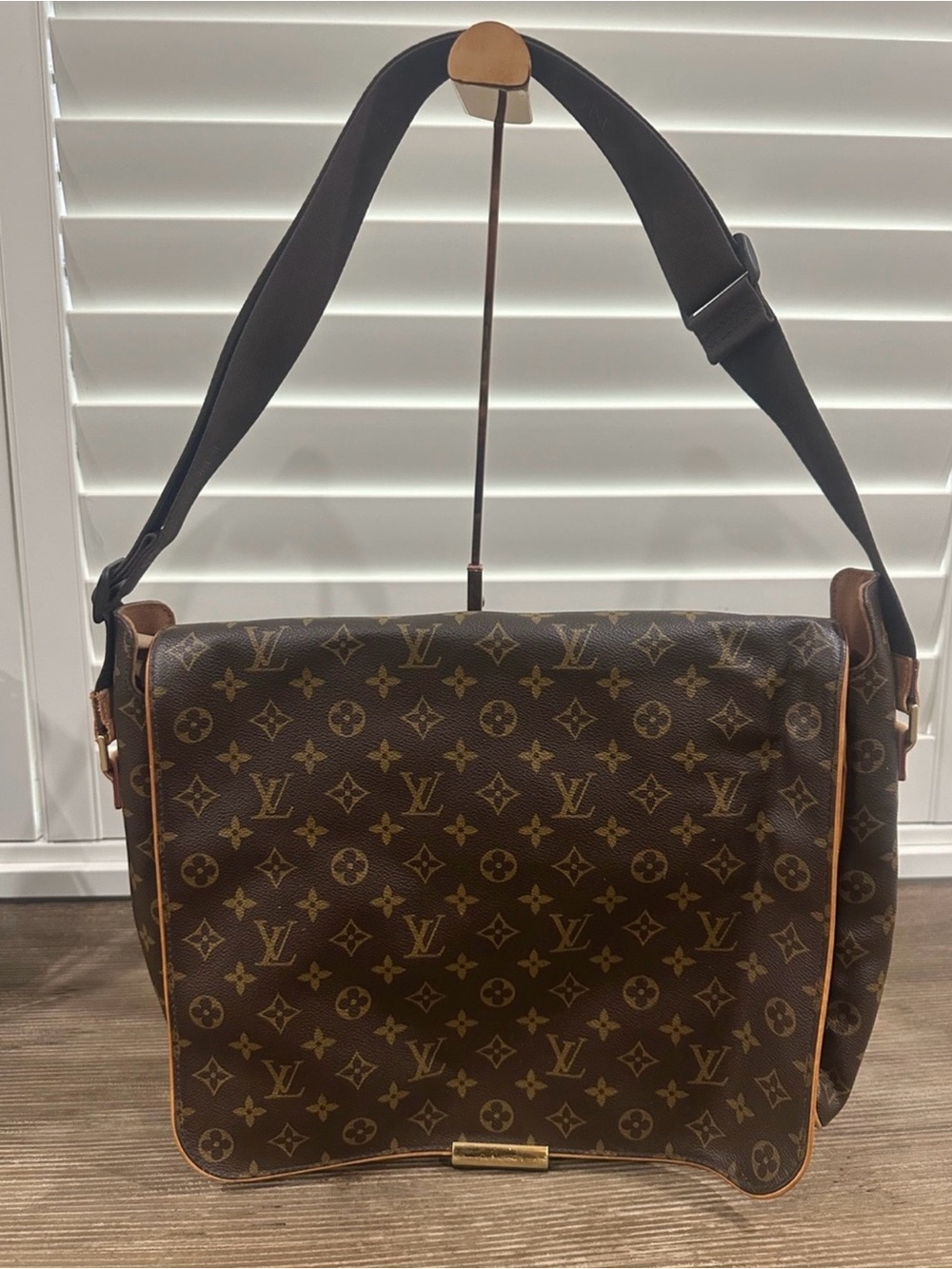 Louis Vuitton Brown Monogram Messenger Computer Bag